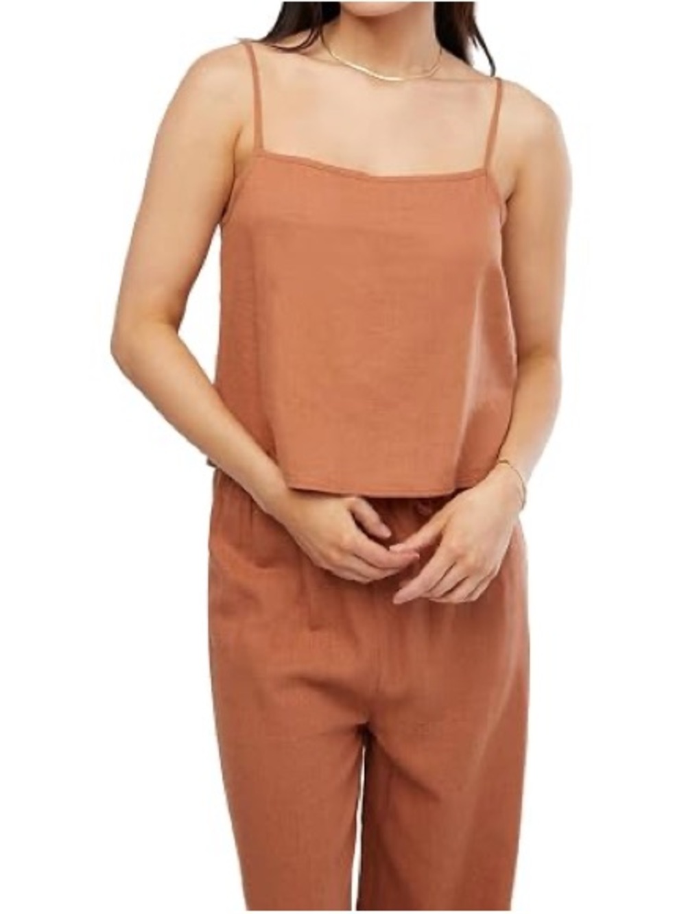 WeWoreWhat Rust Spaghetti-Strap Top